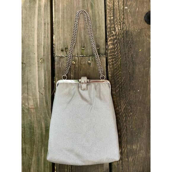 purse clutch silver vintage 1950's evening bag - Picture 6 of 10